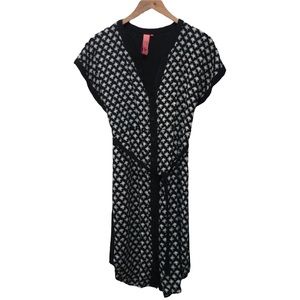 black and cream shirt dress